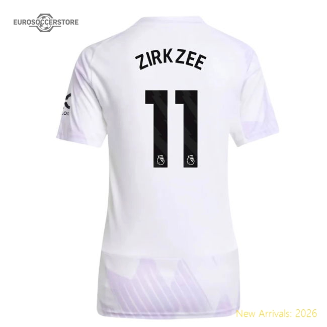 2025-2026 Man Utd Away Shirt (Womens) (Zirkzee 11)-The Soccer Shirt Hub