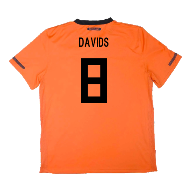 Holland 2010-11 Home Shirt ((Excellent) S) (Davids 8)-The Soccer Shirt Hub