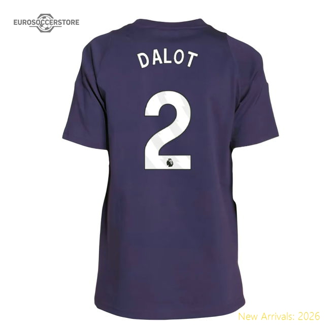2025-2026 Man Utd Training Tee (Aurora Plum) - Kids (Dalot 2)-The Soccer Shirt Hub