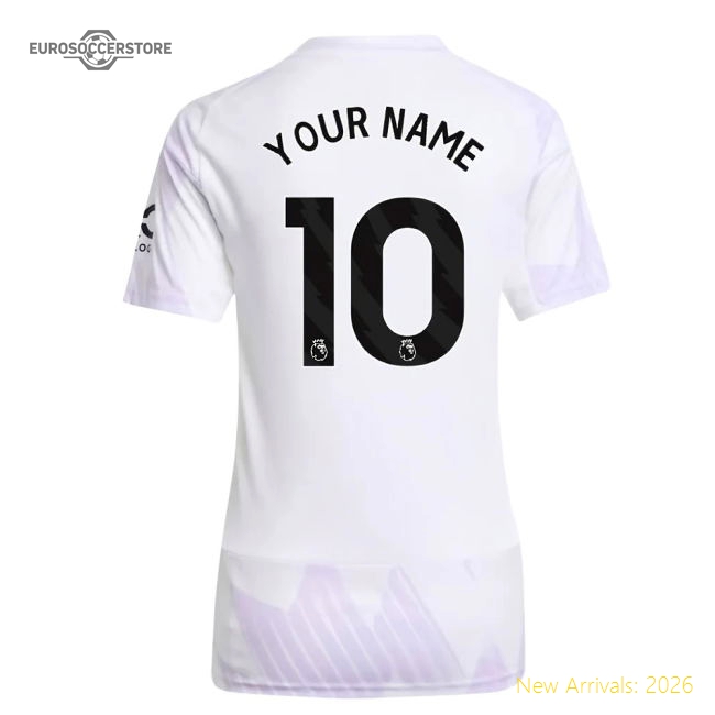 2025-2026 Man Utd Away Shirt (Womens) (Your Name)-The Soccer Shirt Hub