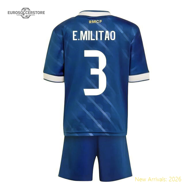2025-2026 Real Madrid Third Youth Kit (E.Militao 3)-The Soccer Shirt Hub