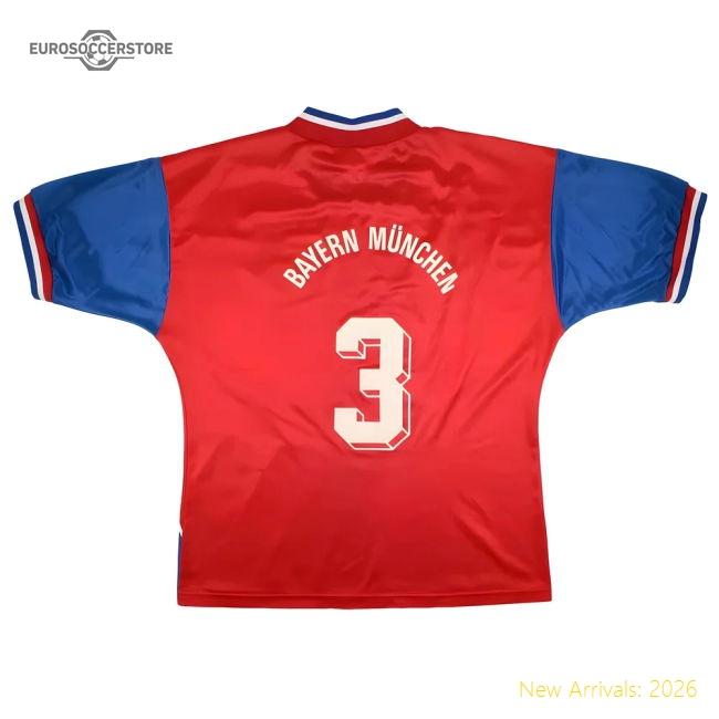 Bayern Munich 1993-95 Home Shirt (XL) #3 (Very Good)-The Soccer Shirt Hub