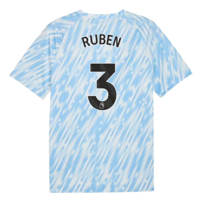 2025-2026 Man City Warm Up Jersey (Silver Sky) (Ruben 3)-The Soccer Shirt Hub