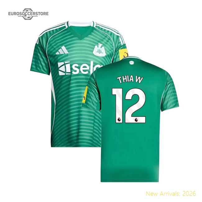 2025-2026 Newcastle Away Shirt (Thiaw 12)-The Soccer Shirt Hub