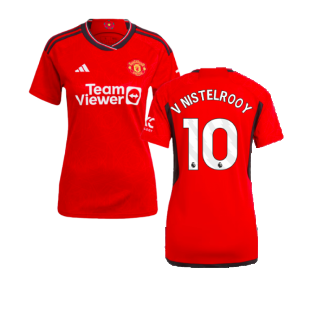2023-2024 Man Utd Home Shirt (Ladies) (V Nistelrooy 10)-The Soccer Shirt Hub