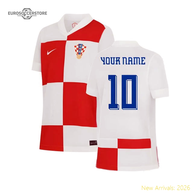 2024-2025 Croatia Home Shirt (Kids) (Your Name)-The Soccer Shirt Hub