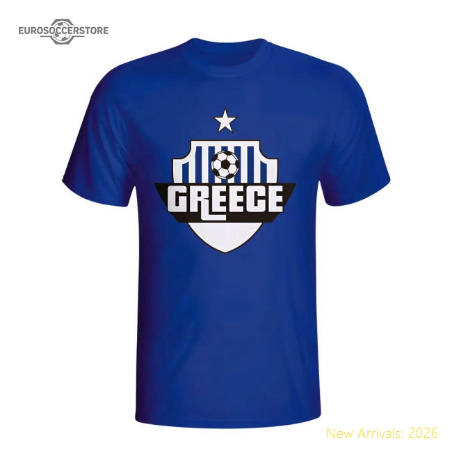 Greece Country Logo T-shirt (blue) - Kids-The Soccer Shirt Hub
