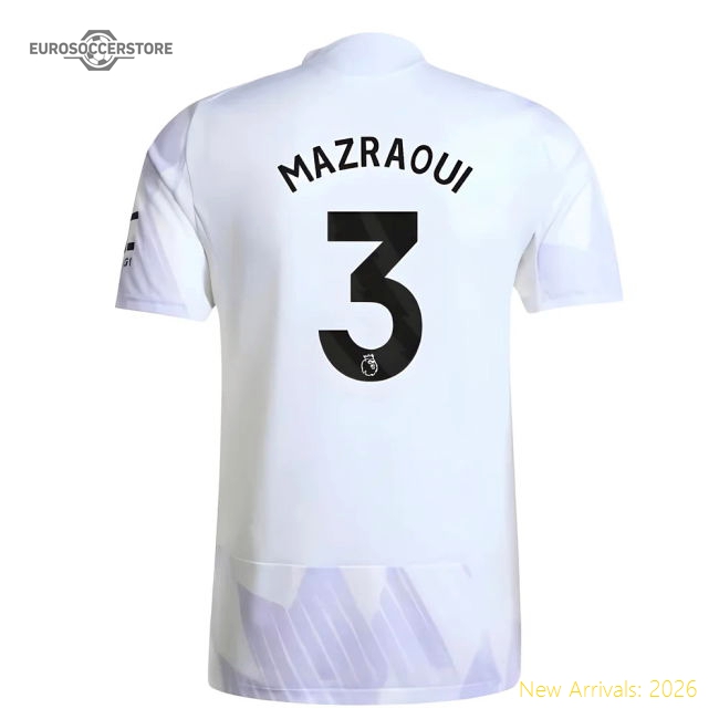 2025-2026 Man Utd Authentic Away Shirt (Mazraoui 3)-The Soccer Shirt Hub