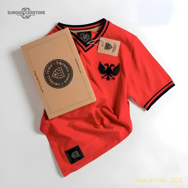 Vintage Albania Home Shqiponjë Soccer Shirt-The Soccer Shirt Hub