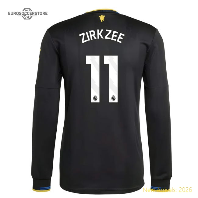 2025-2026 Man Utd Authentic Long Sleeve Third Shirt (Zirkzee 11)-The Soccer Shirt Hub