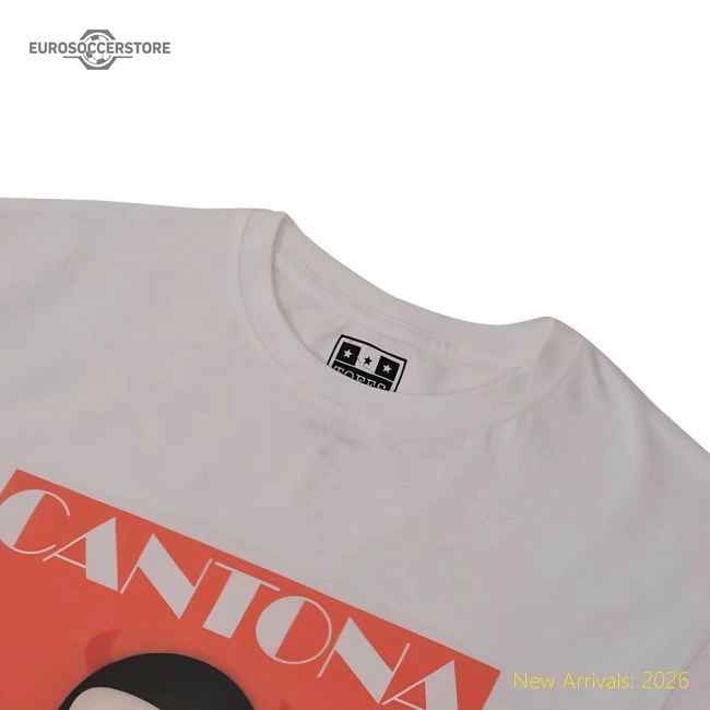 Manchester Reds Retro Cantona T-Shirt (White)-The Soccer Shirt Hub