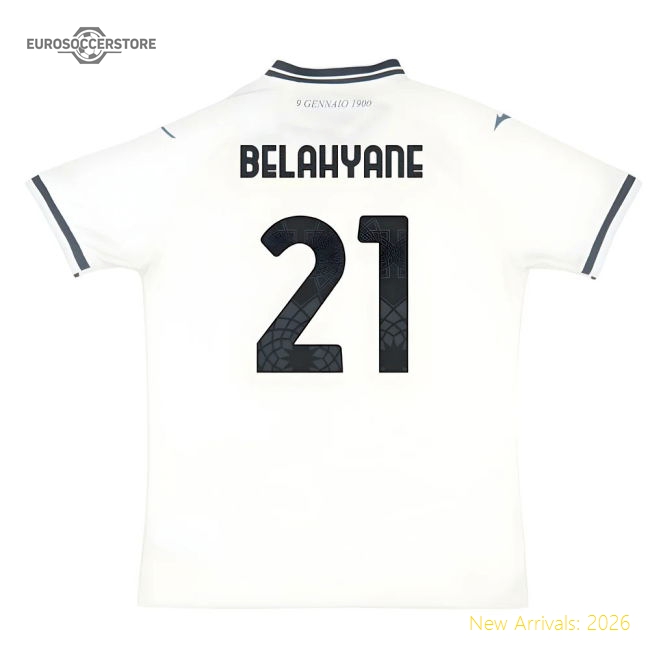 2025-2026 Lazio Away Shirt (Belahyane 21)-The Soccer Shirt Hub