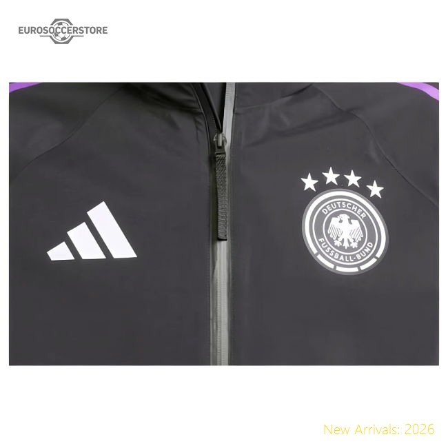 2024-2025 Germany Rain Jacket (Black)-The Soccer Shirt Hub