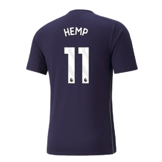 2024-2025 Man City Casuals Tee (Navy) (Hemp 11)-The Soccer Shirt Hub