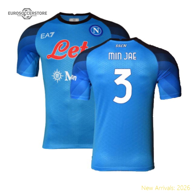 Napoli 2022-23 Player Issue Home Shirt (3XL) (Min Jae 3) (Excellent)-The Soccer Shirt Hub