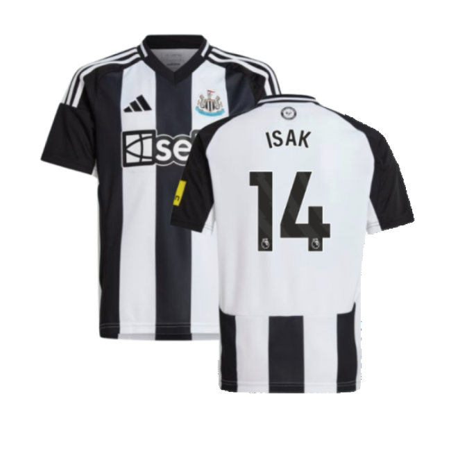 2024-2025 Newcastle United Home Shirt (Kids) (Isak 14)-The Soccer Shirt Hub