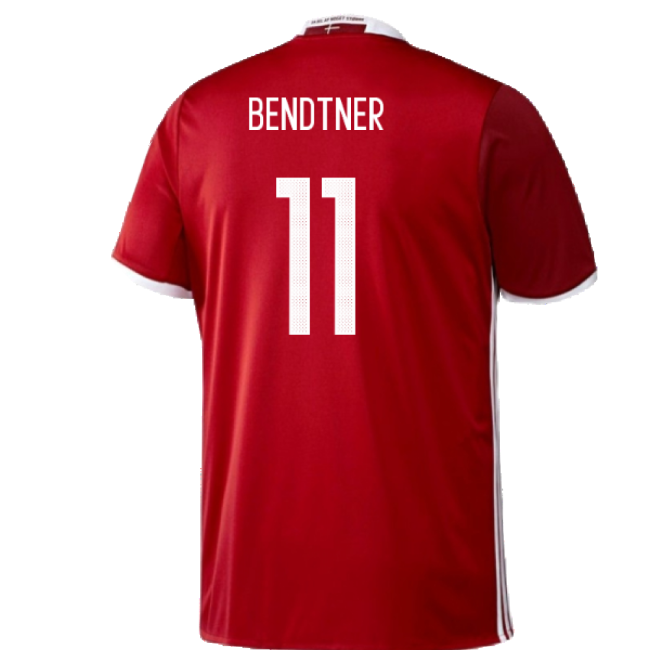 Denmark 2016-17 Home Shirt ((Excellent) 3XL) (Bendtner 11)-The Soccer Shirt Hub