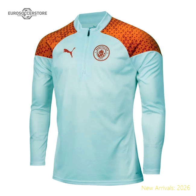 2023-2024 Man City Training Half Zip Top (Marble)-The Soccer Shirt Hub