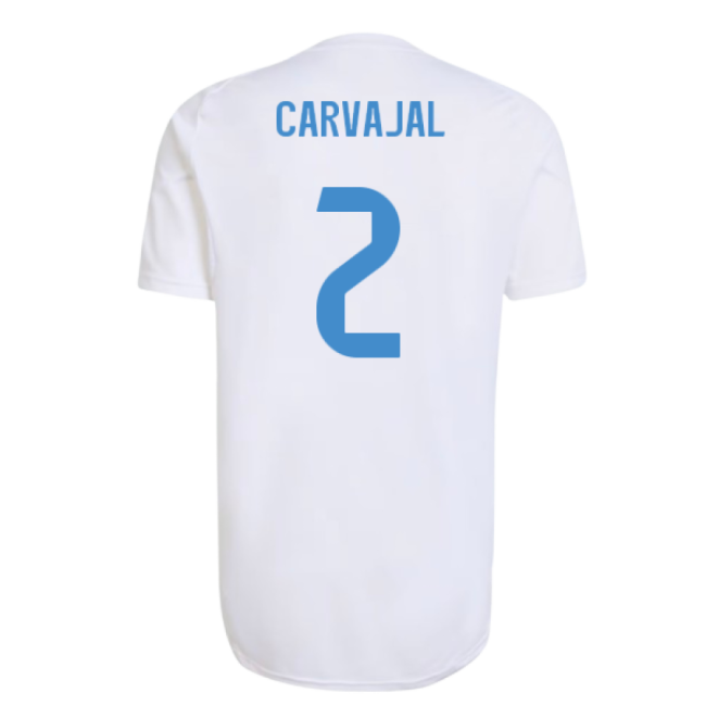 2025-2026 Real Madrid EU Training Jersey (White) (Carvajal 2)-The Soccer Shirt Hub