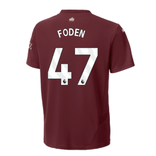 2024-2025 Man City Third Shirt (Kids) (Foden 47)-The Soccer Shirt Hub