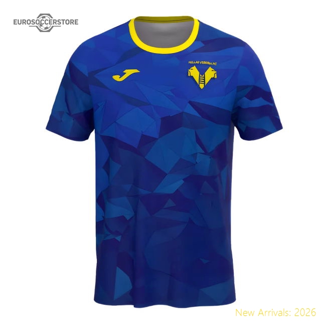 2024-2025 Hellas Verona Pre-Match Shirt (Blue)-The Soccer Shirt Hub