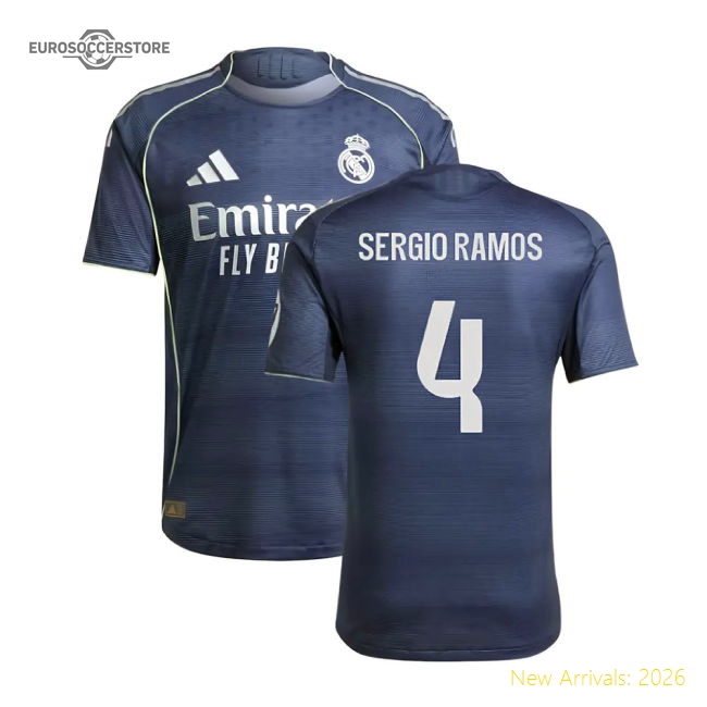2025-2026 Real Madrid Authentic Away Shirt (Sergio Ramos 4)-The Soccer Shirt Hub