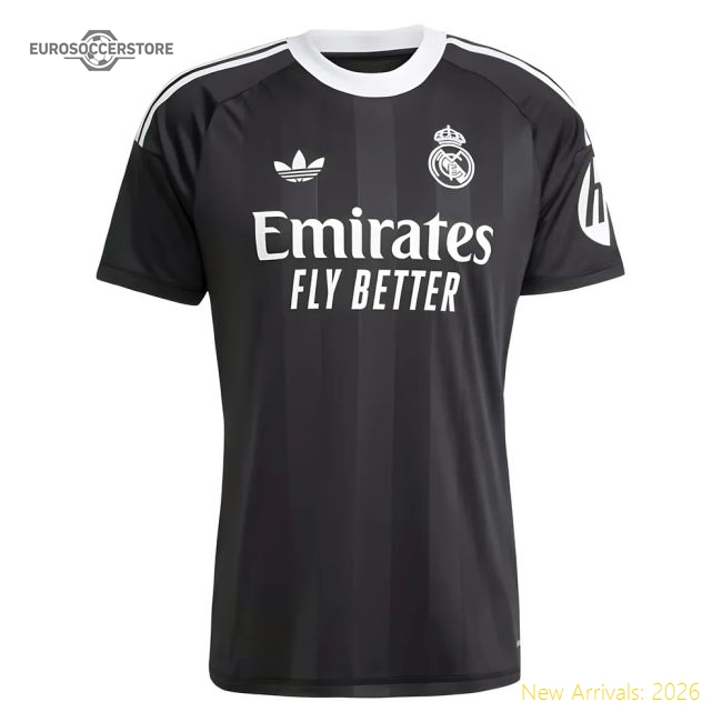 2025-2026 Real Madrid Third Goalkeeper Shirt (Black)-The Soccer Shirt Hub