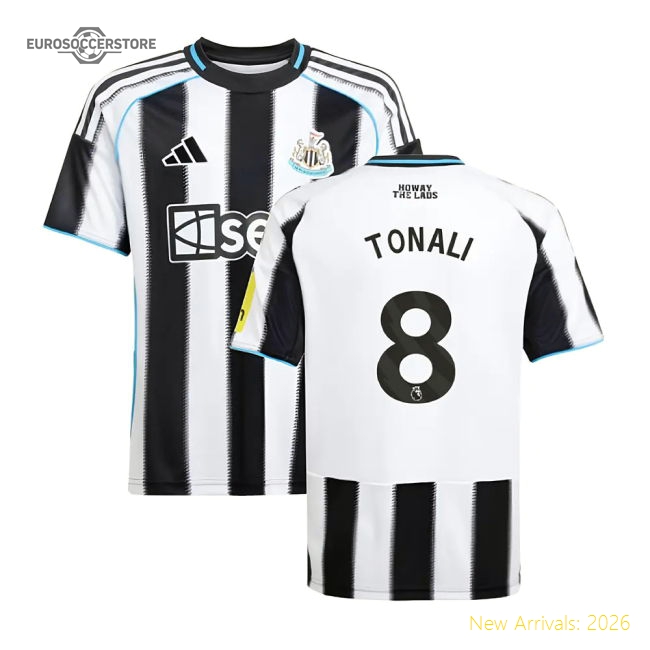 2025-2026 Newcastle Home Shirt (Kids) (Tonali 8)-The Soccer Shirt Hub