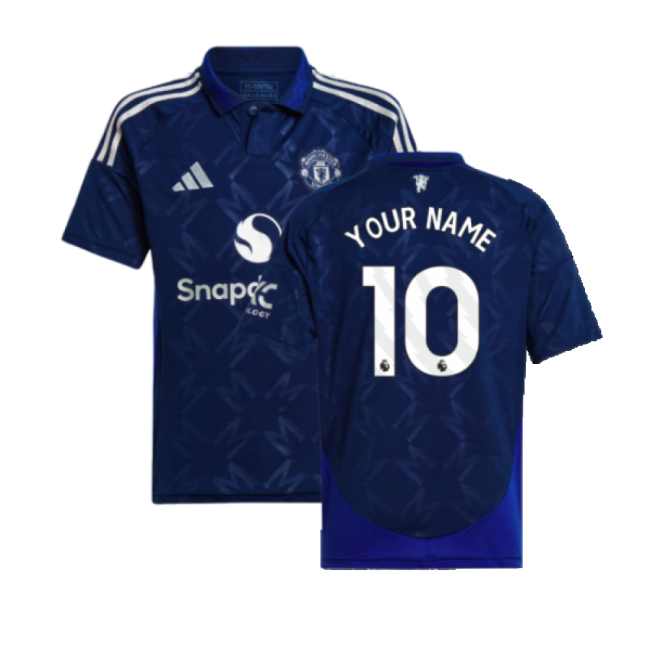 2024-2025 Man Utd Away Shirt (Kids) (Your Name)-The Soccer Shirt Hub