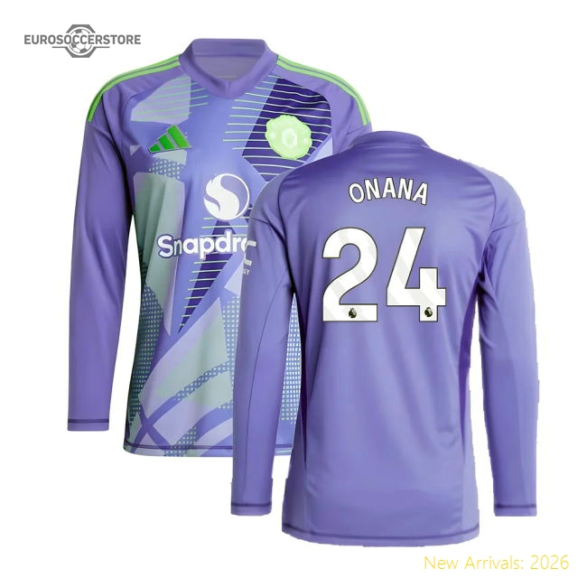 2024-2025 Man Utd Home LS Goalkeeper Shirt (Purple) (Onana 24)-The Soccer Shirt Hub