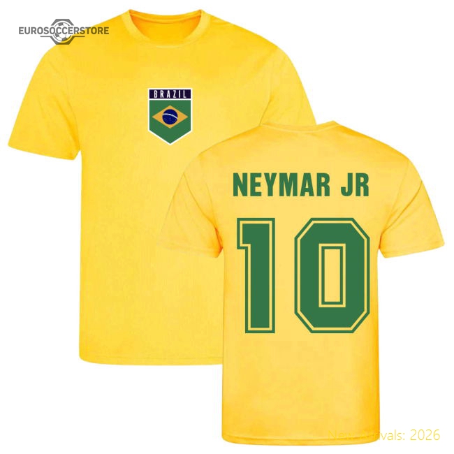 Neymar Jr Brazil Training Jersey (Yellow)-The Soccer Shirt Hub