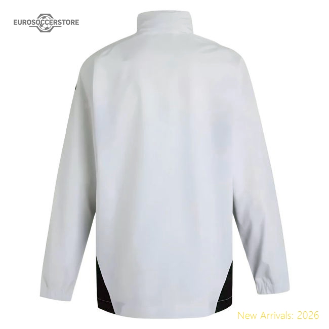 2025-2026 Man Utd Allweather Jacket (White)-The Soccer Shirt Hub