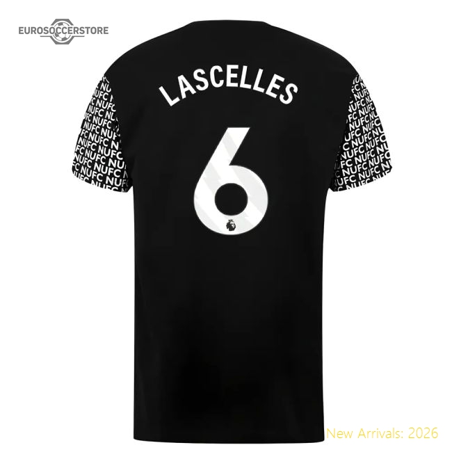 Newcastle Graphic T-Shirt (Black) (Lascelles 6)-The Soccer Shirt Hub