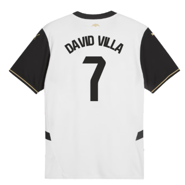2024-2025 Valencia Home Shirt (David Villa 7)-The Soccer Shirt Hub