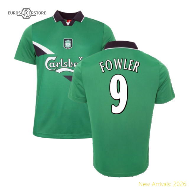 1999-2000 Liverpool Away Retro Shirt (FOWLER 9)-The Soccer Shirt Hub
