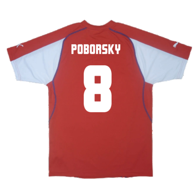 Czech Republic 2003-04 Home Shirt ((Excellent) XL) (Poborsky 8)-The Soccer Shirt Hub