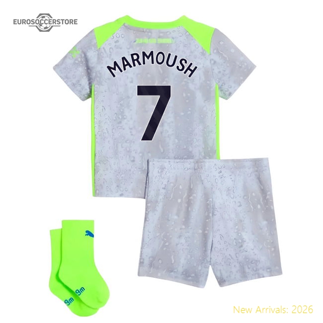 2025-2026 Man City Third Baby Kit (Marmoush 7)-The Soccer Shirt Hub