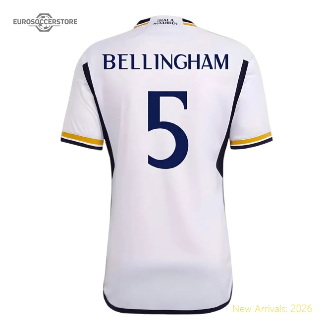 2023-2024 Real Madrid Home Shirt (Bellingham 5)-The Soccer Shirt Hub
