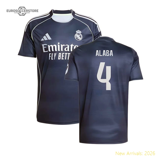 2025-2026 Real Madrid Away Shirt (Alaba 4)-The Soccer Shirt Hub