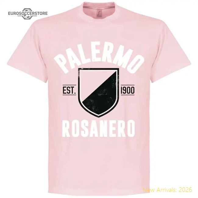 Palermo Established T-Shirt - Pink-The Soccer Shirt Hub
