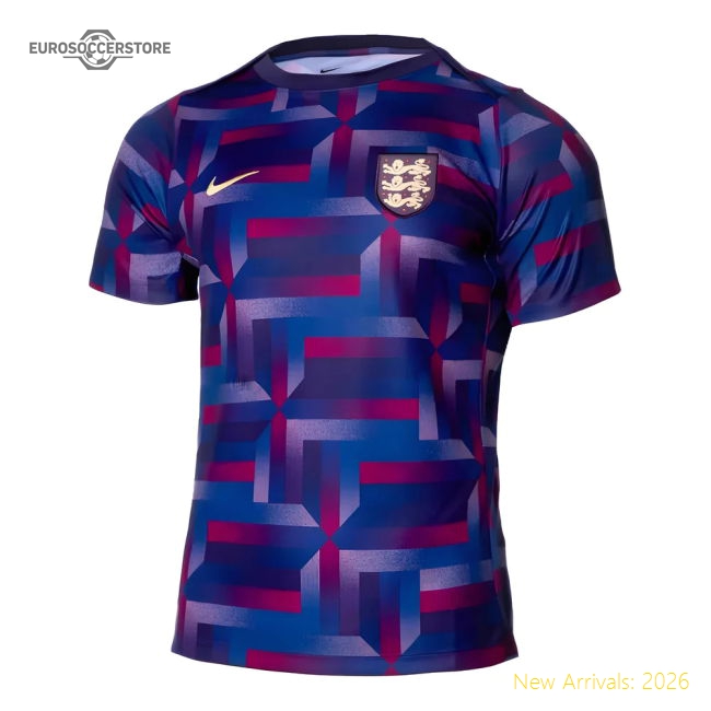 2024-2025 England Academy Pro Pre-Match Shirt (Purple Ink)-The Soccer Shirt Hub