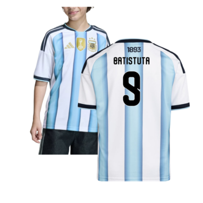 2026-2027 Argentina Home Shirt (Kids) (Batistuta 9)-The Soccer Shirt Hub