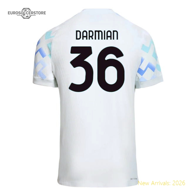 2025-2026 Inter Milan Authentic Away Shirt (Darmian 36)-The Soccer Shirt Hub