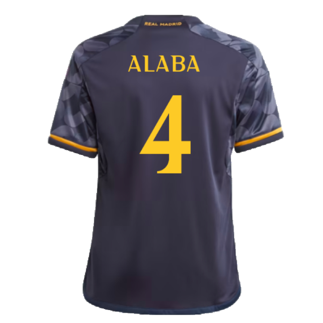 2023-2024 Real Madrid Away Shirt (Kids) (Alaba 4)-The Soccer Shirt Hub