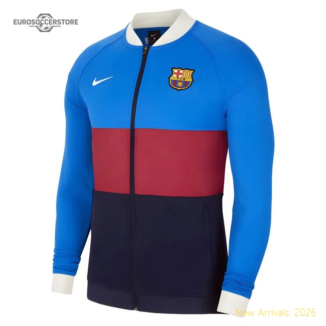 2021-2022 Barcelona I96 Jacket (Blue-Red) - Kids-The Soccer Shirt Hub