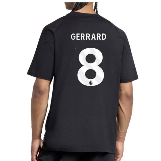 2025-2026 Liverpool Training Tee (Black) (Gerrard 8)-The Soccer Shirt Hub