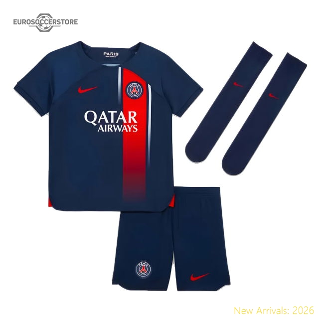 2023-2024 PSG Home Mini-Kit-The Soccer Shirt Hub