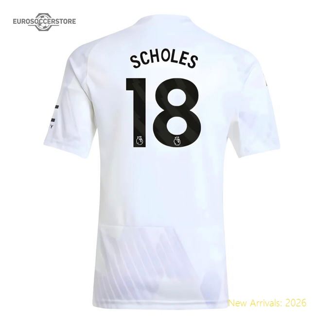 2025-2026 Man Utd Away Shirt (Kids) (Scholes 18)-The Soccer Shirt Hub