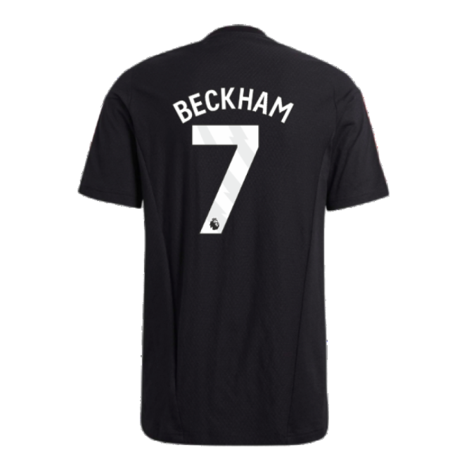 2023-2024 Man Utd Training Tee (Black) (Beckham 7)-The Soccer Shirt Hub