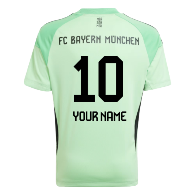 2025-2026 Bayern Munich Home Goalkeeper Shirt (Glory Mint) - Kids (Your Name)-The Soccer Shirt Hub